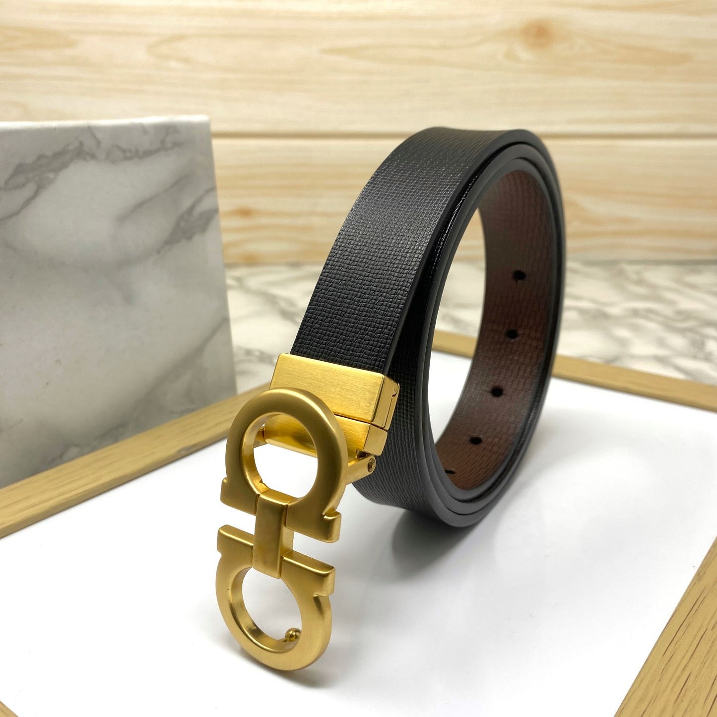 Trendy Small Design Reversible Strap Belt For Men-JonasParamount