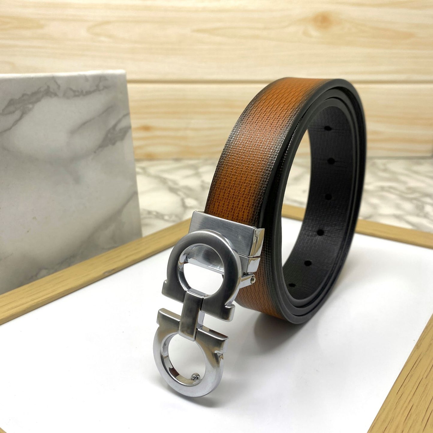 Trendy Small Design Reversible Strap Belt For Men-JonasParamount