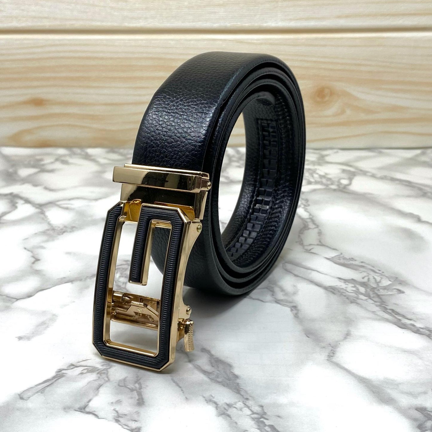 Single G Shape Two Tone Formal Belt For Men-JonasParamount