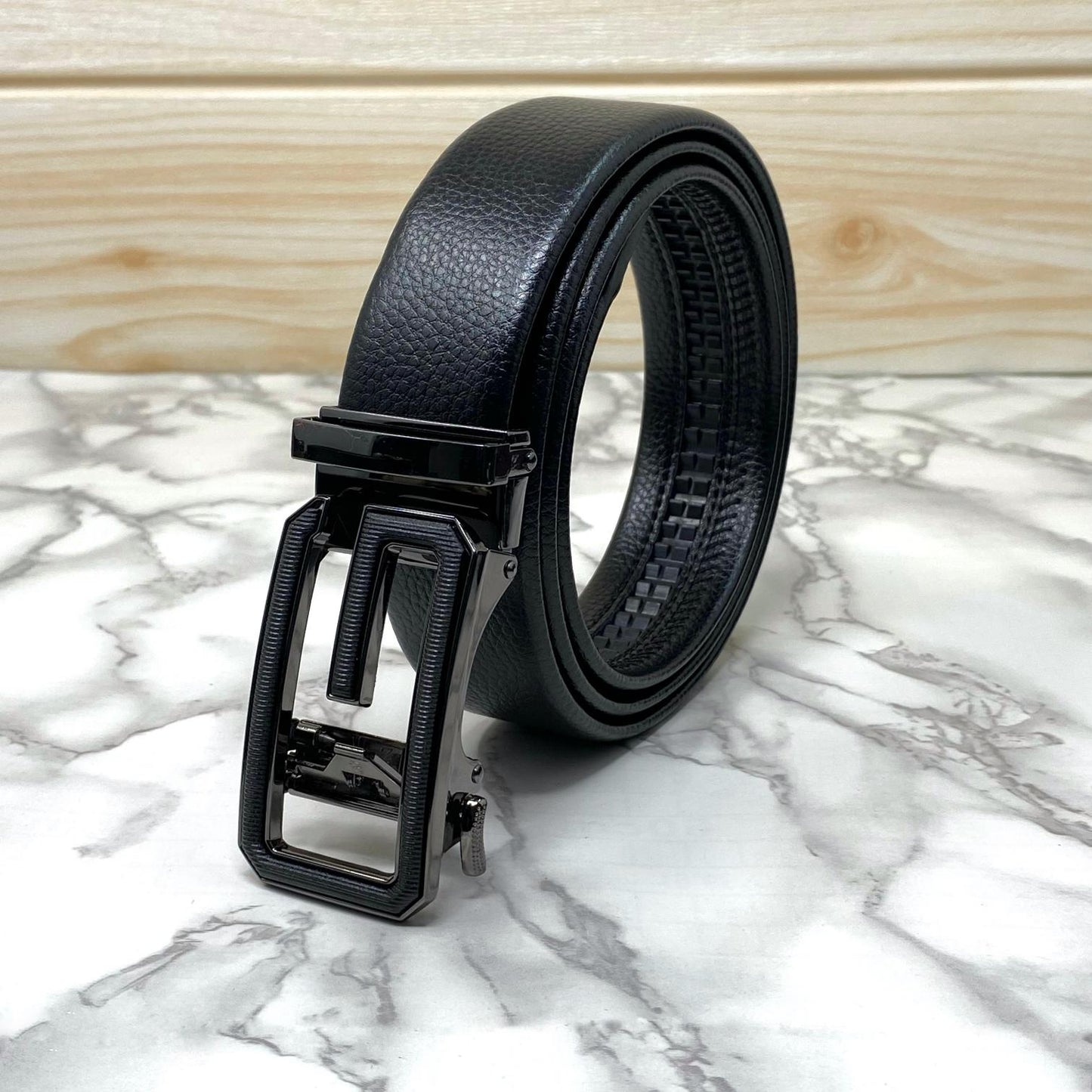 Single G Shape Two Tone Formal Belt For Men-JonasParamount