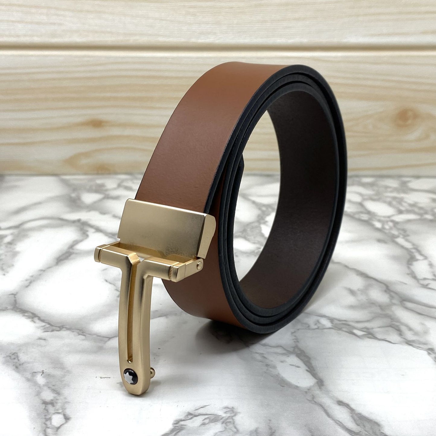 T-Shape Formal and Casual Leather Strap Belt-JonasParamount