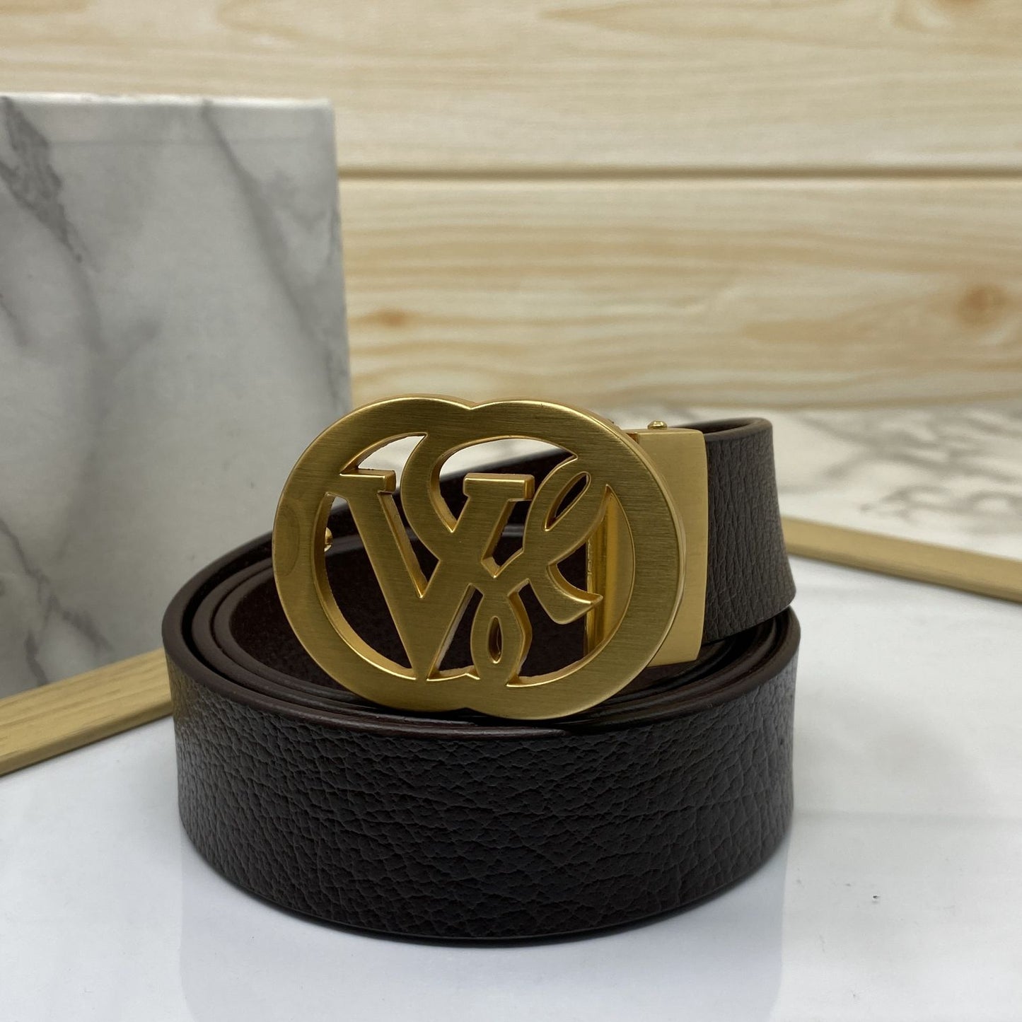 VSL Round Pin Buckle With Leather Strap-JonasParamount