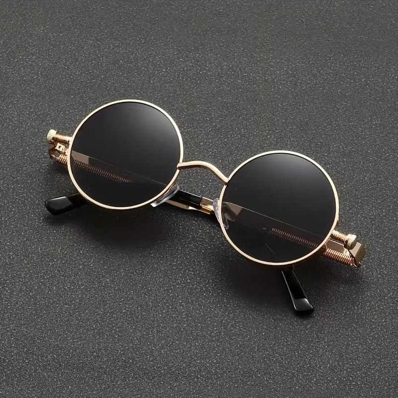 Vintage Round Steampunk Sunglasses for Men & Women