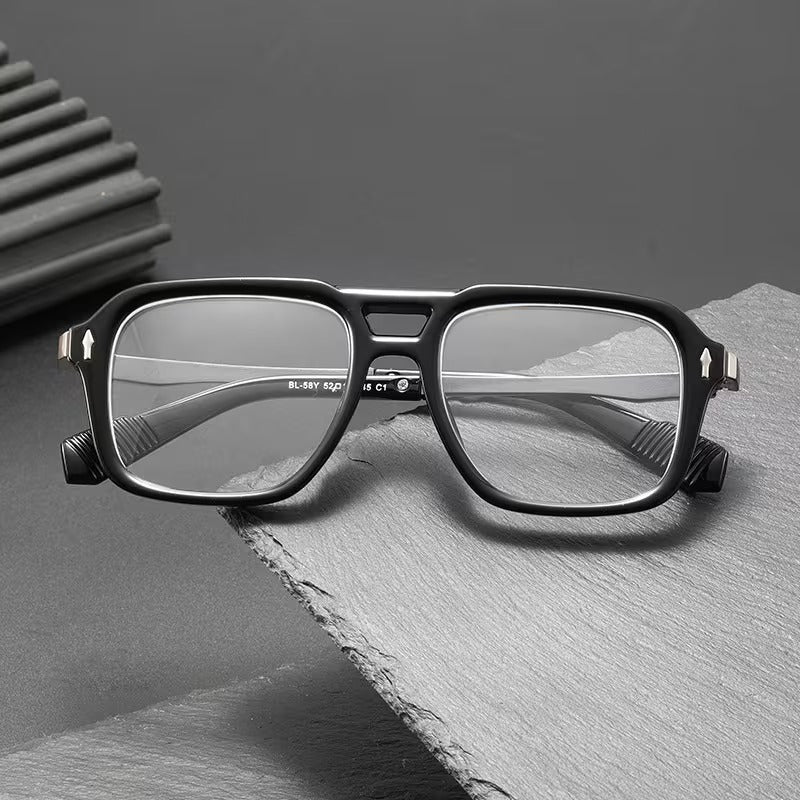 Vintage Double Bridge Fashion Glasses For Men and Women