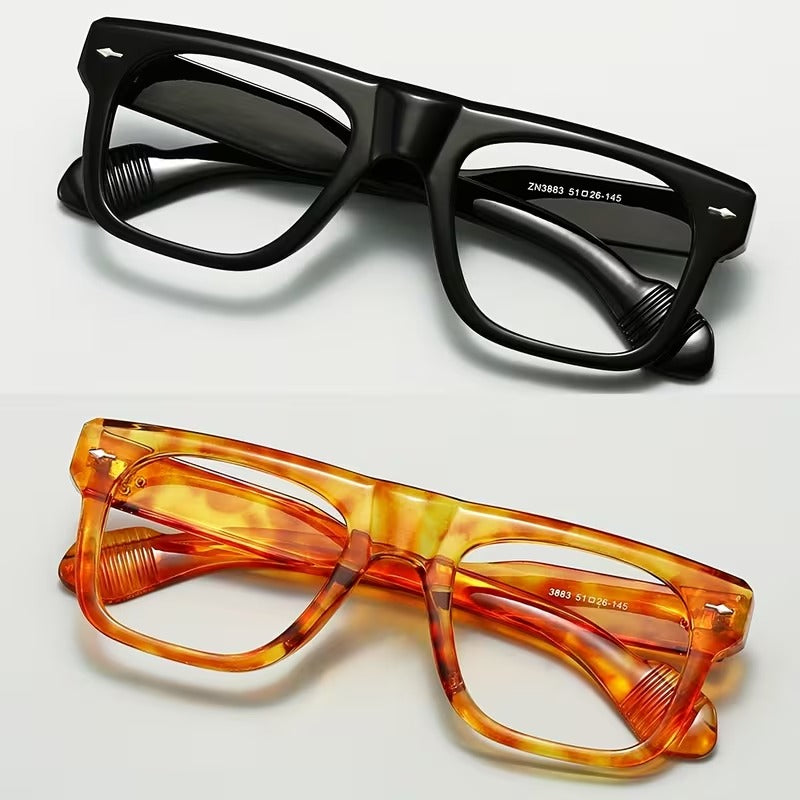 Thick Square Eyeglasses Frame – Premium Acetate Full-Rim Fashion Optical Glasses