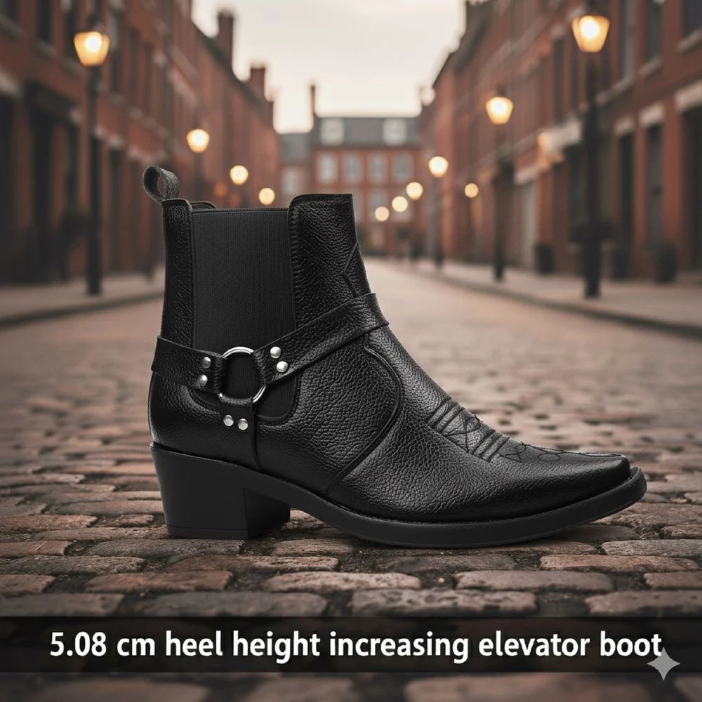 JonasParamount Men’s Black Buckle Chelsea Boots