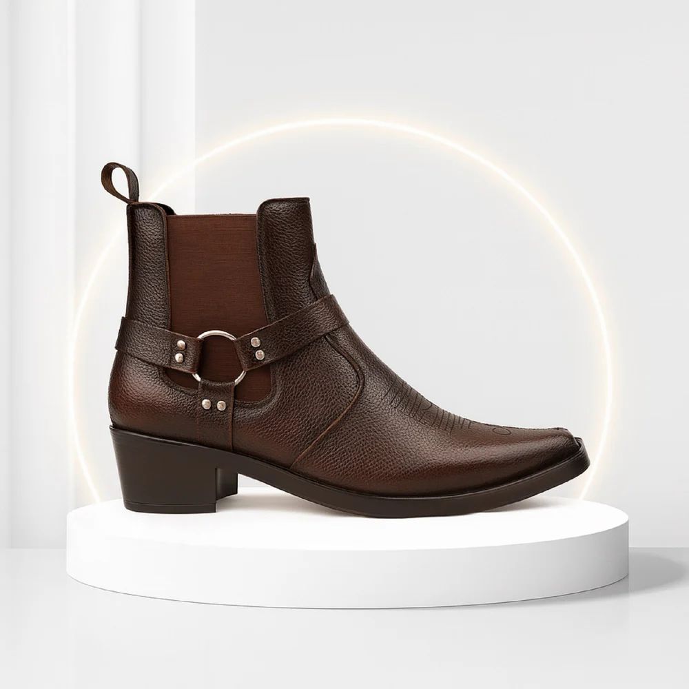 JonasParamount Men’s Brown Buckle Chelsea Boots