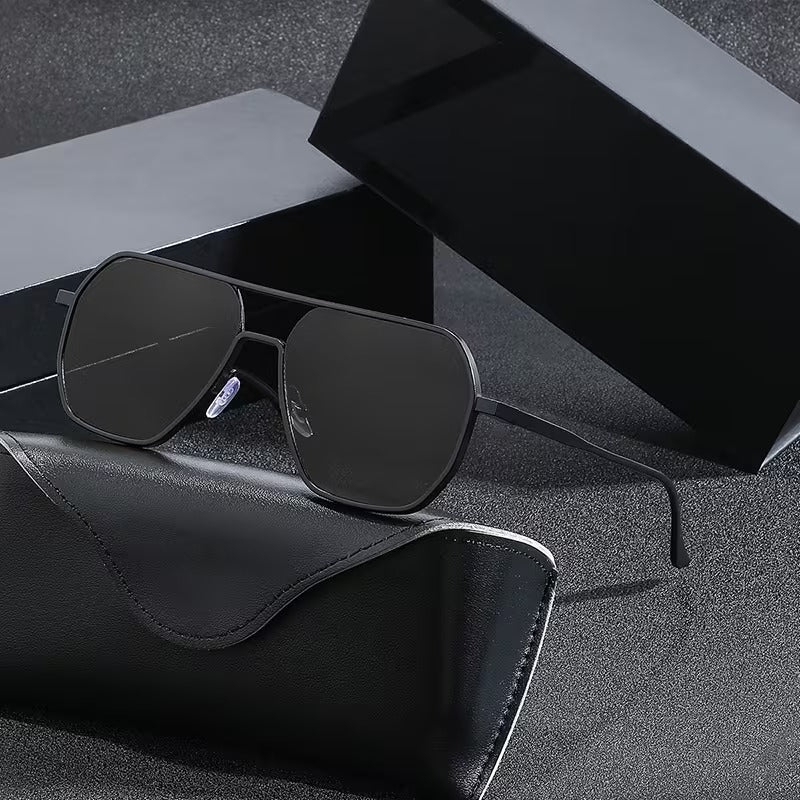 Double Bridge Metal Frame Sunglasses for Men & Women