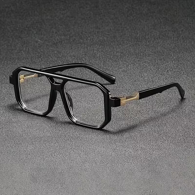 Premium Double Bridge Square Blue Light Blocking Glasses for Men & Women