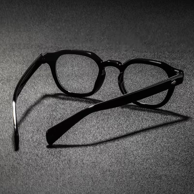 Men’s Black Square Eyeglass Frames | Retro Fashion Glasses