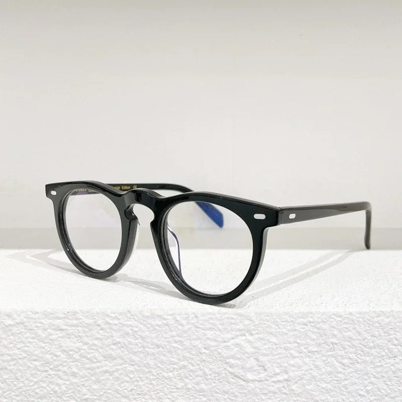 Thick Frame Vintage Acetate Eyeglasses For Men and Women-JonasParamount