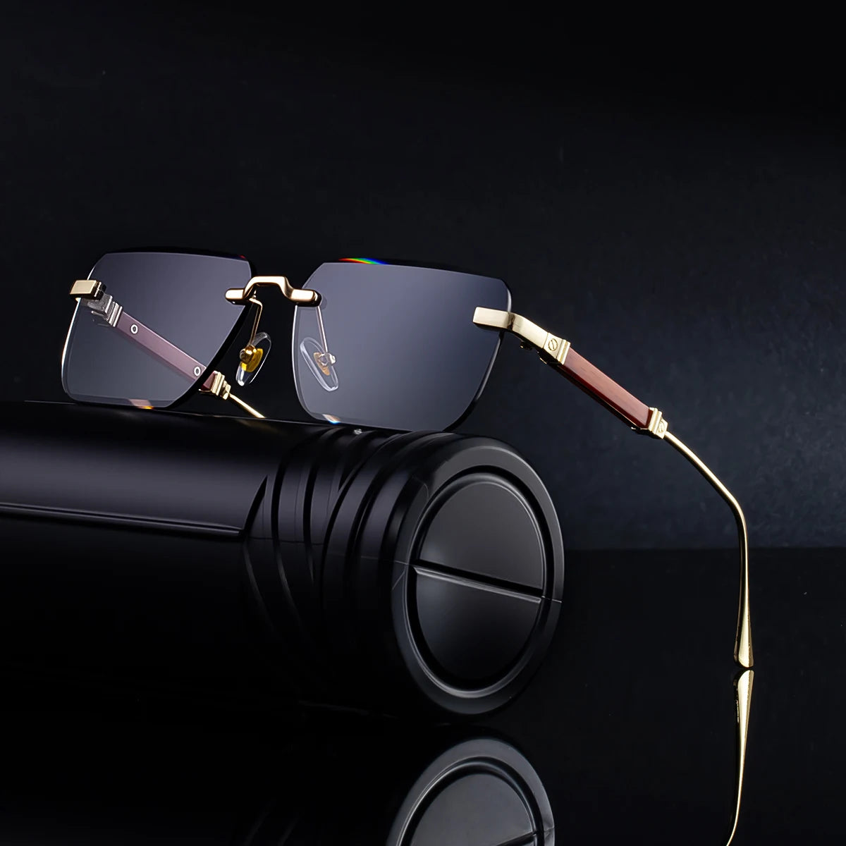 Retro Designer Rimless Sunglasses for Men & Women