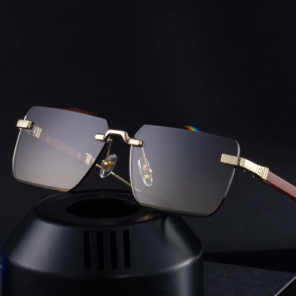 Retro Designer Rimless Sunglasses for Men & Women