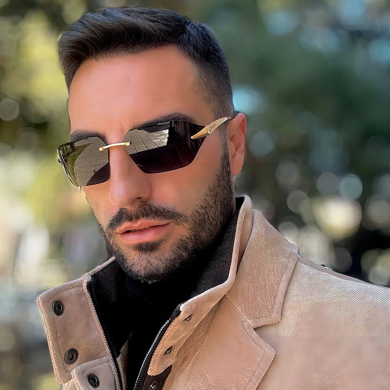 BladeEdge Rimless Sunglasses for Men and Women