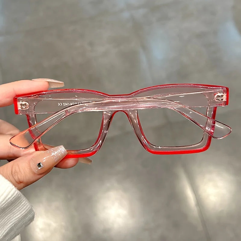 Neo Pixel Square Clear Glasses for Men and Women