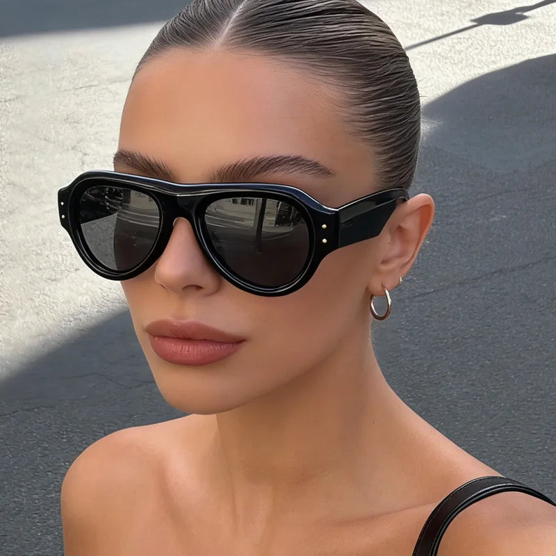 Premium Retro Oval Sunglasses for Men & Women