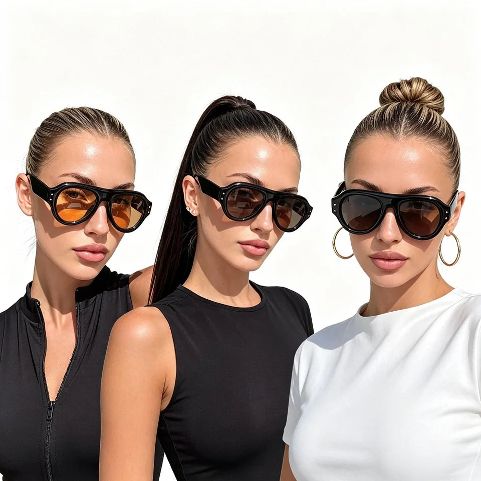 Premium Retro Oval Sunglasses for Men & Women