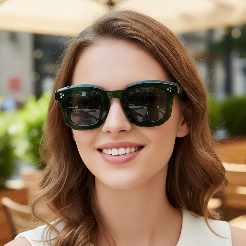 Thick Frame Premium Retro Square Sunglasses for Men & Women