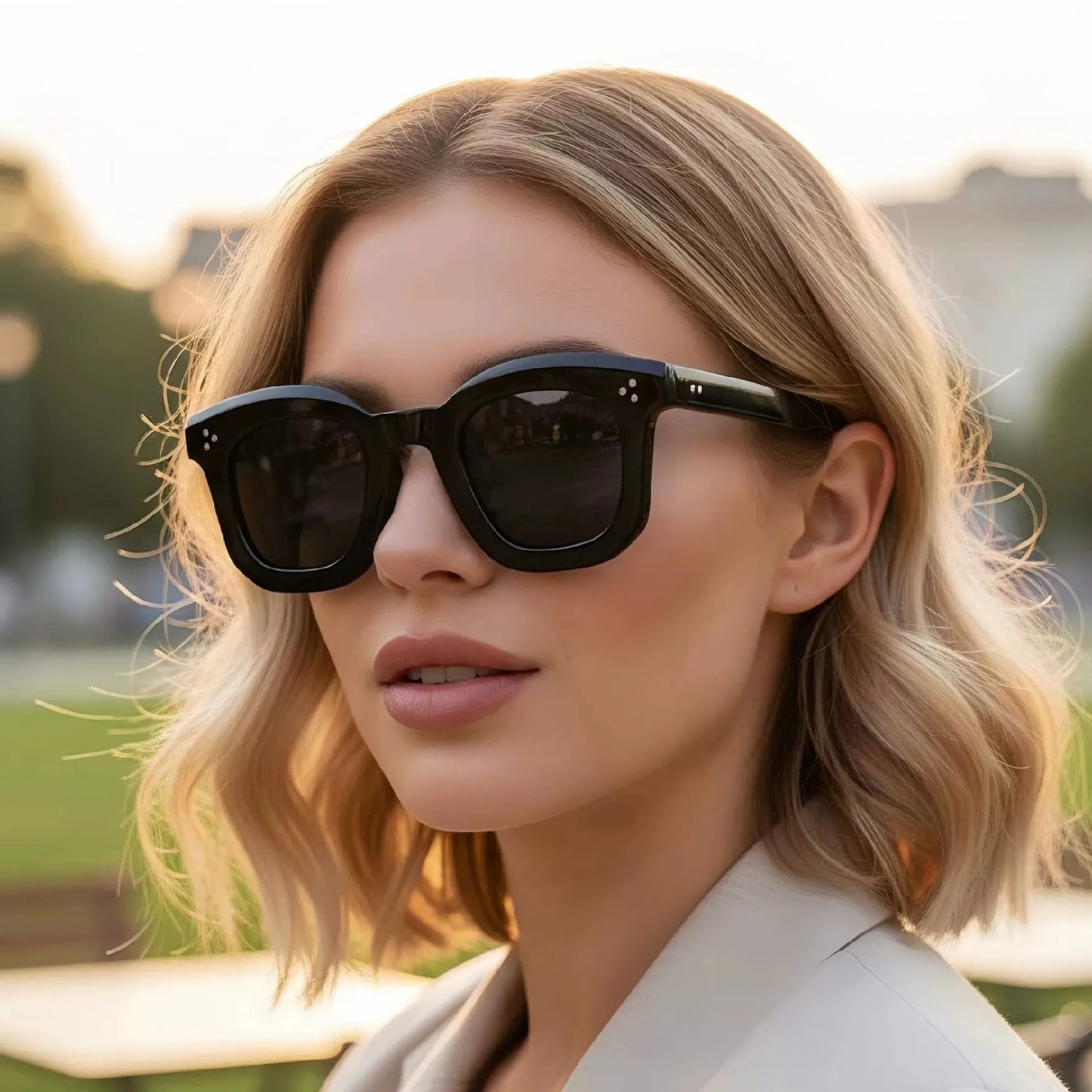 Thick Frame Premium Retro Square Sunglasses for Men & Women