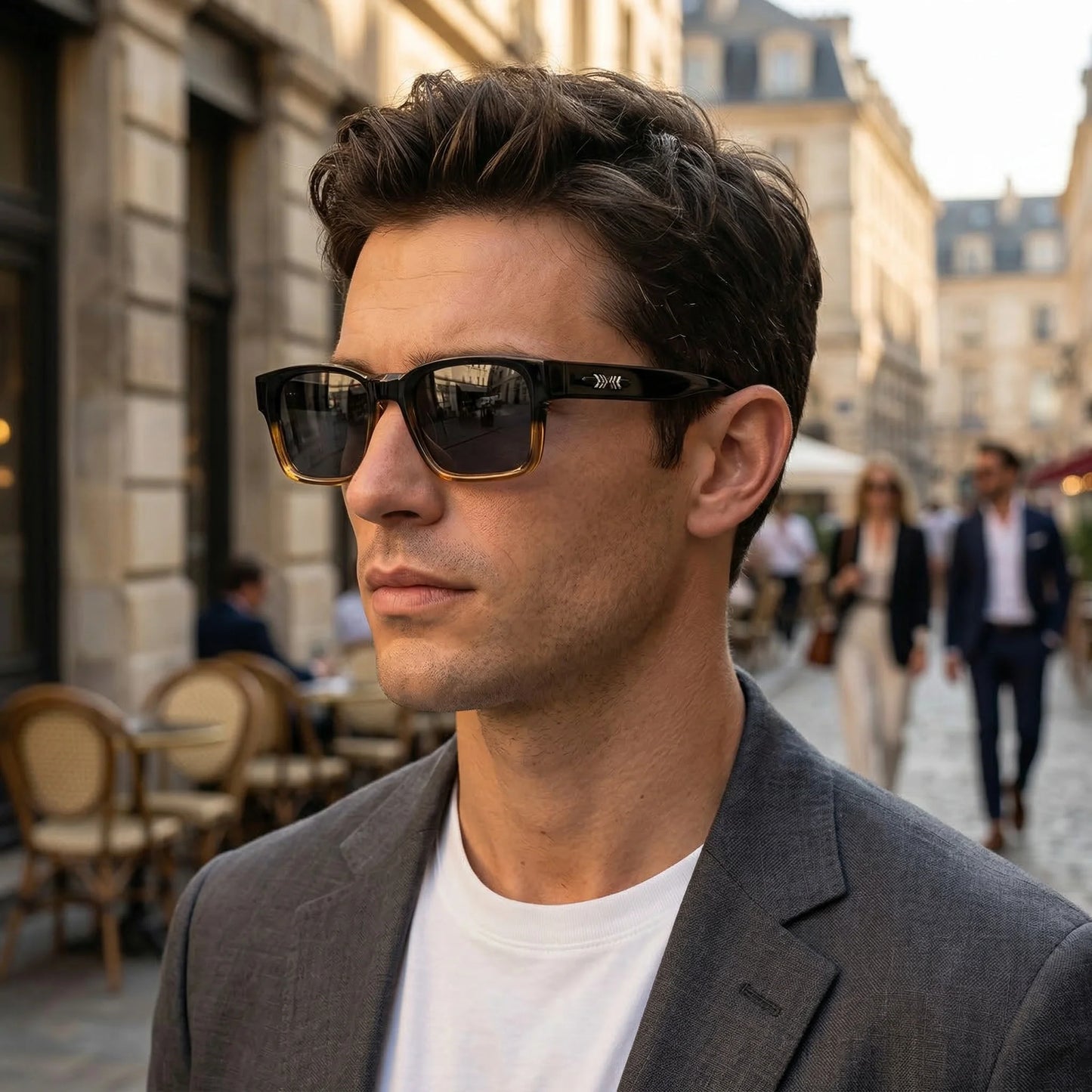Premium Square UV400 Sunglasses for Men & Women | Lightweight Full Frame