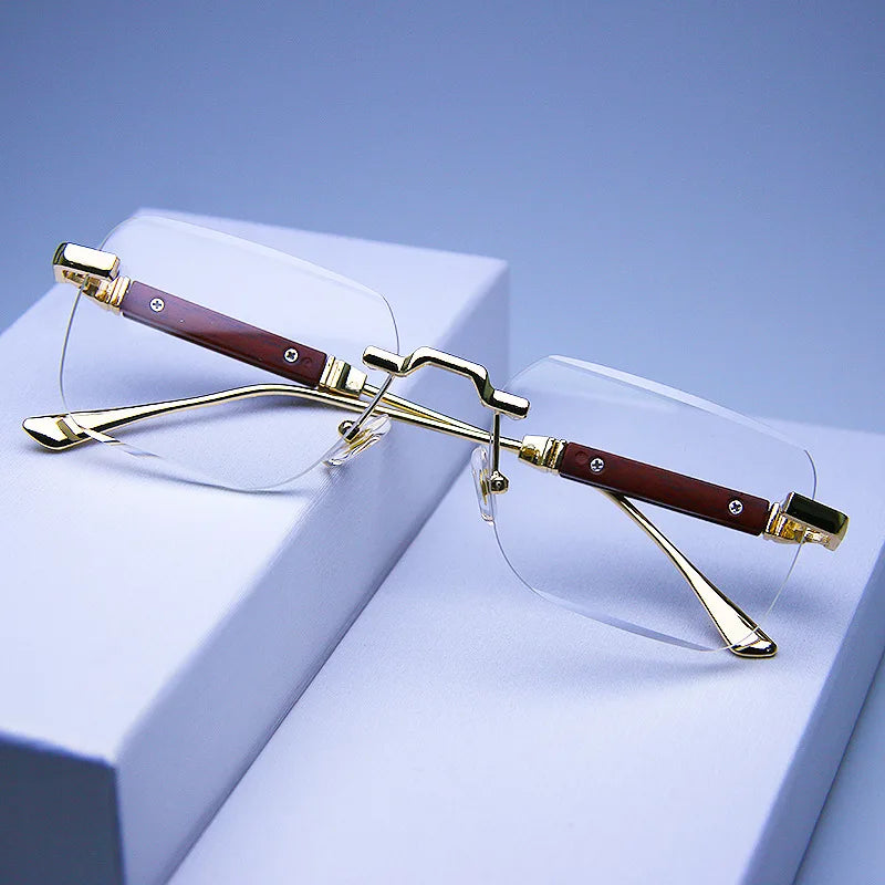 Retro Designer Rimless Sunglasses for Men & Women