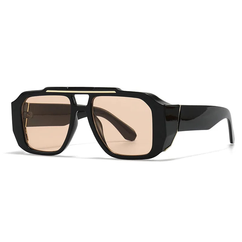 Oversized Square Double Bridge Sunglasses for Men & Women