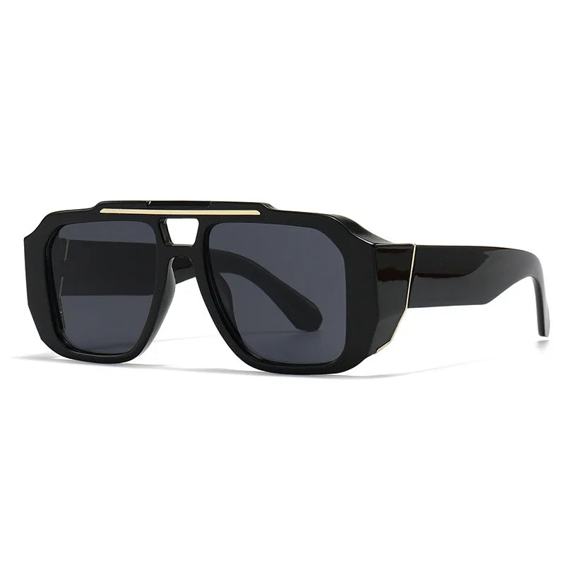 Oversized Square Double Bridge Sunglasses for Men & Women