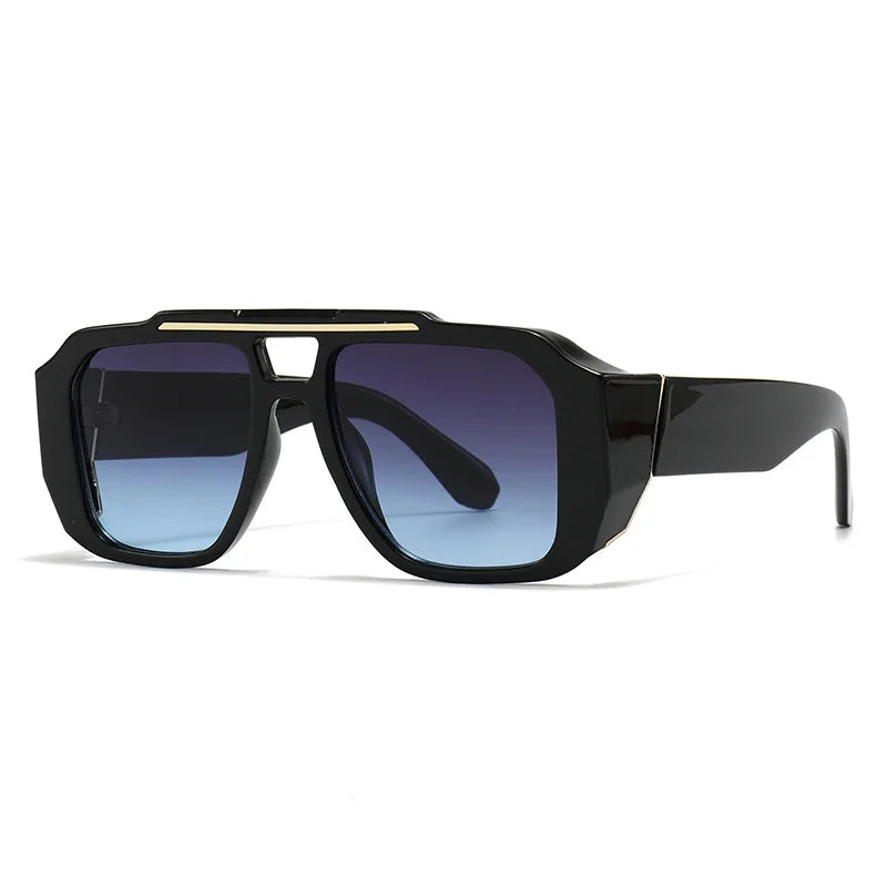 Oversized Square Double Bridge Sunglasses for Men & Women