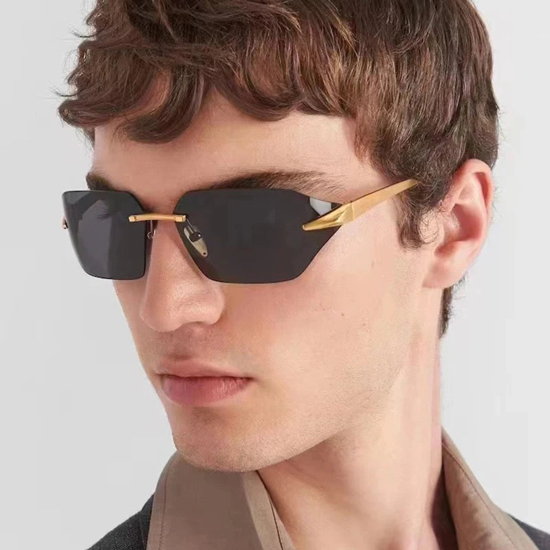 BladeEdge Rimless Sunglasses for Men and Women
