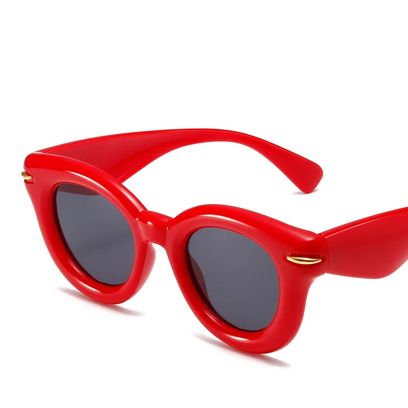 Vintage Thick Round Cat Eye Glasses for Women & Men