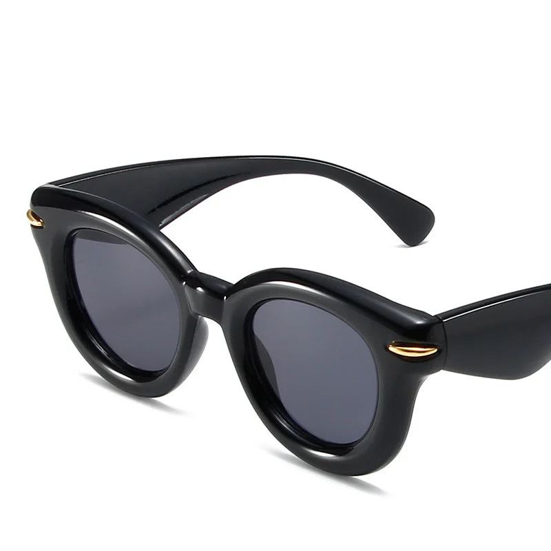 Vintage Thick Round Cat Eye Glasses for Women & Men