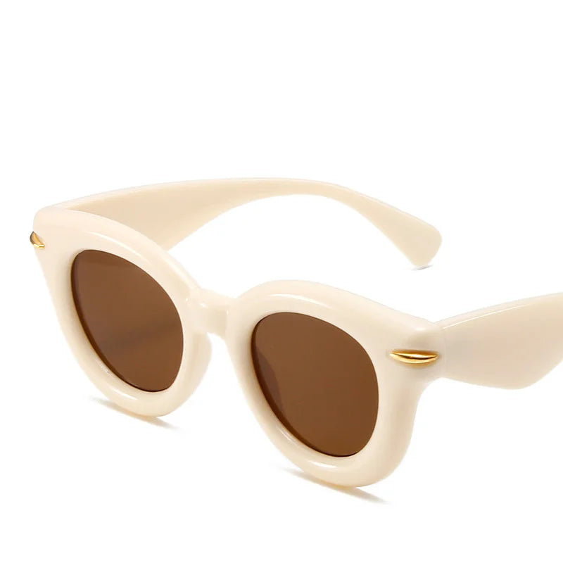 Vintage Thick Round Cat Eye Glasses for Women & Men