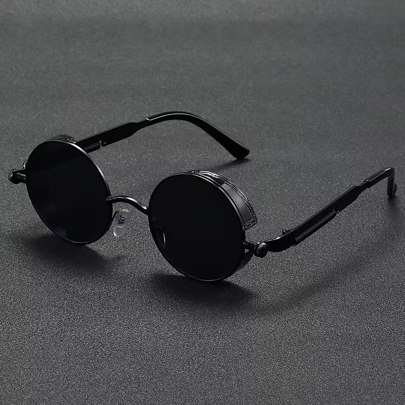 Vintage Round Steampunk Sunglasses for Men & Women