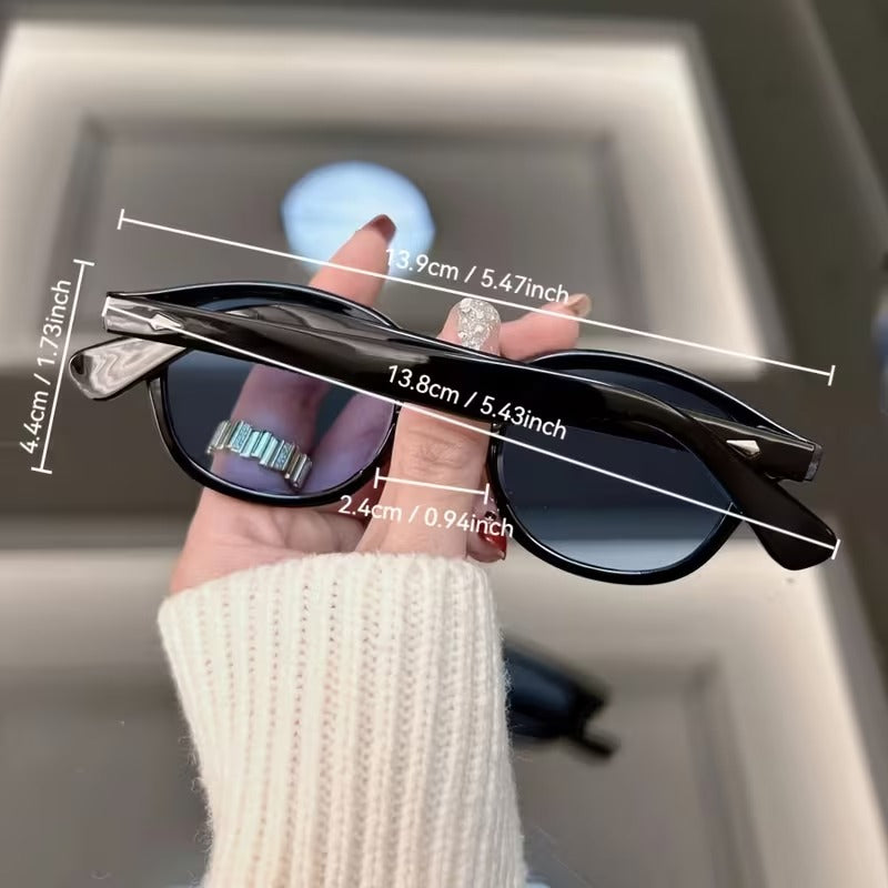 Vintage Oval Slim Frame Sunglasses for Men & Women