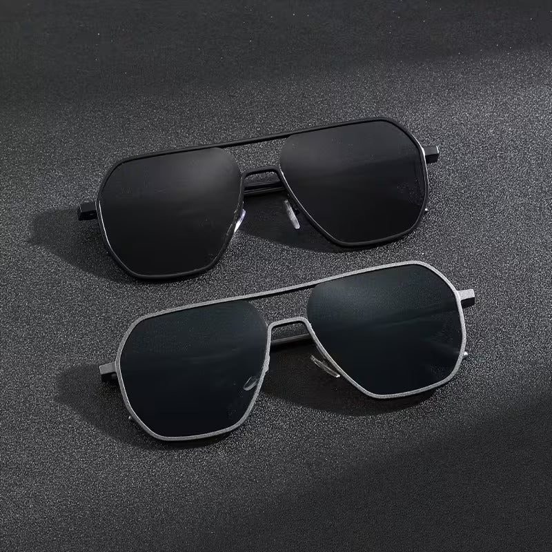Double Bridge Metal Frame Sunglasses for Men & Women