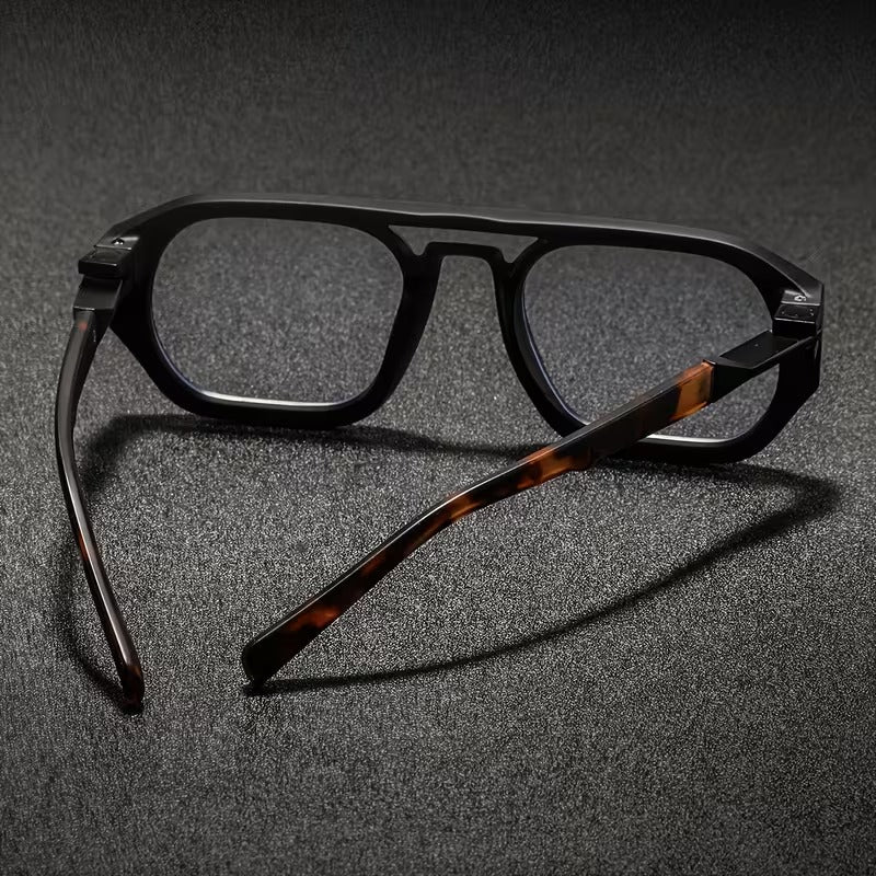 Luxury Double Bridge Square Eyeglasses for Men & Women