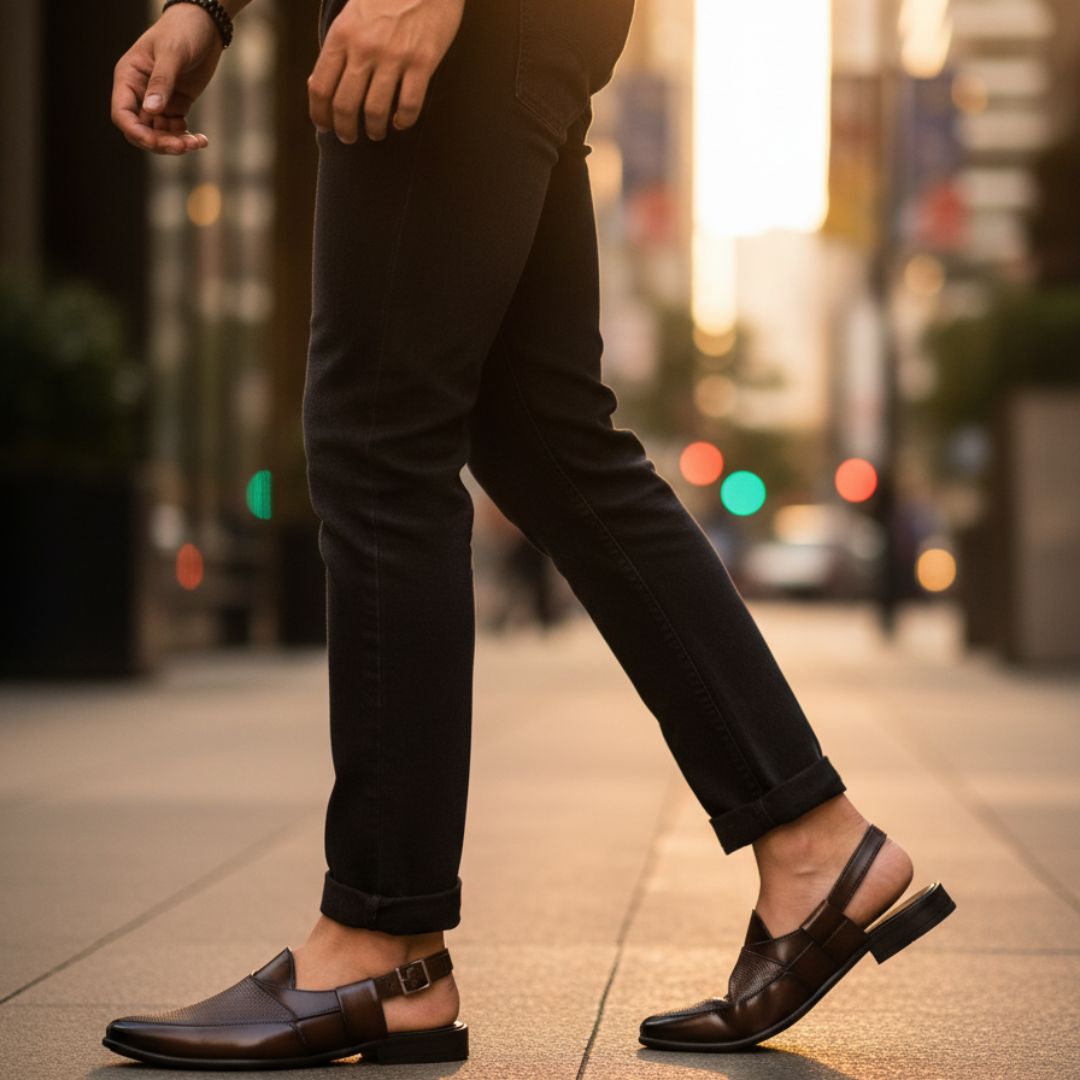 JonasParamount Traditional Peshawari Sandal – Premium Faux Leather