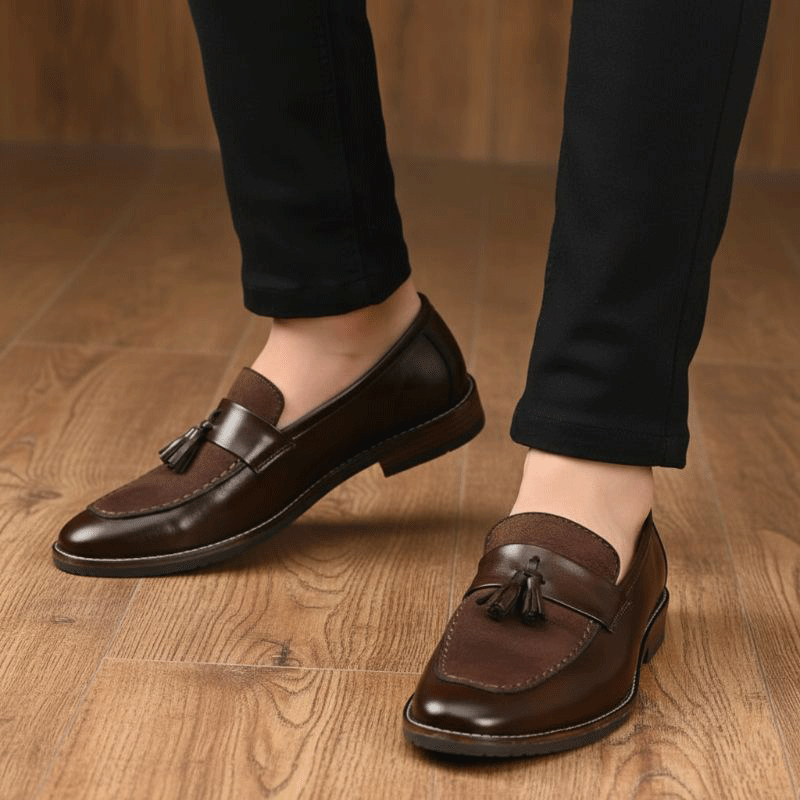JonasParamount Luxury Tassel Suede Moccasins – Elegant Comfort for Every Occasion