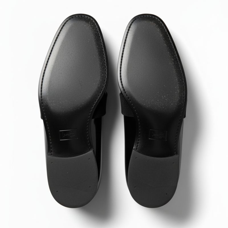 JonasParamount Men’s Suede Patent Moccasins – Shiny Finish with Suede Touch