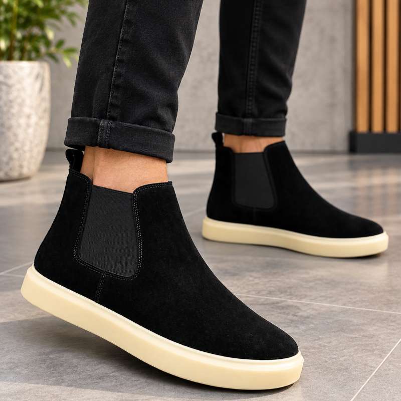 Premium Men's Genuine Suede Leather Chelsea Boots