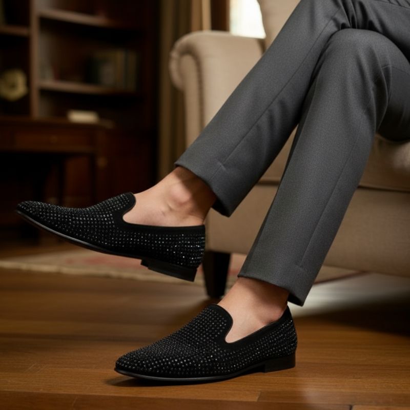 JonasParamount Premium Collection Studded Mirror Work Loafers