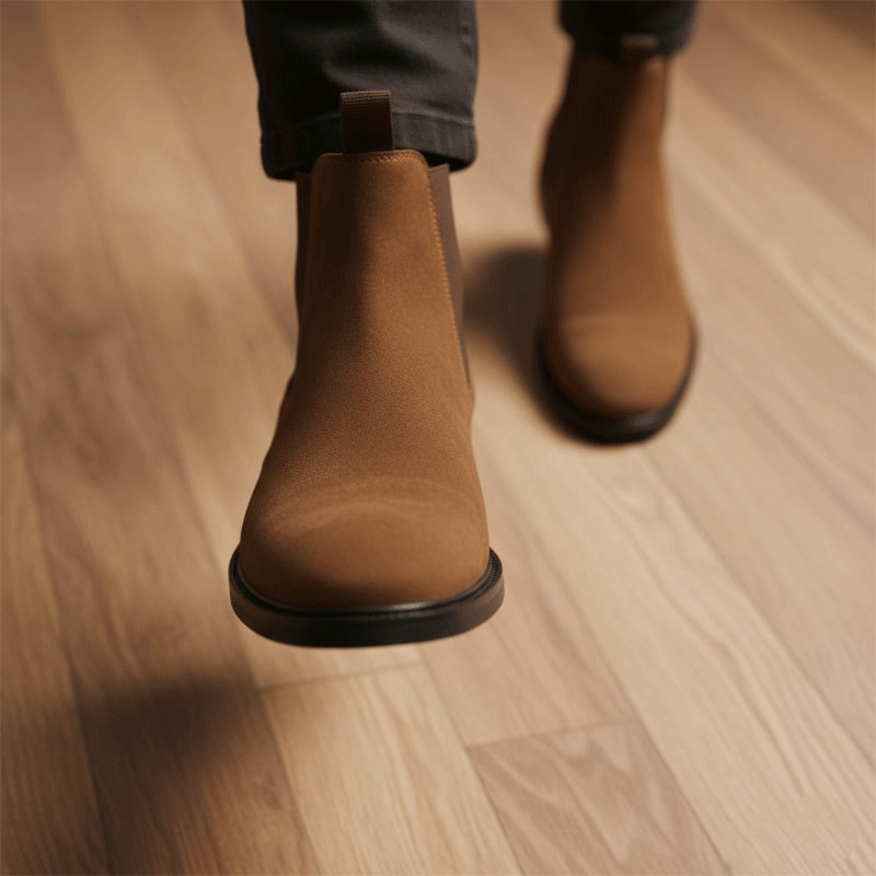 Premium Brown Suede Boots by JonasParamount – Handmade Leather Sole