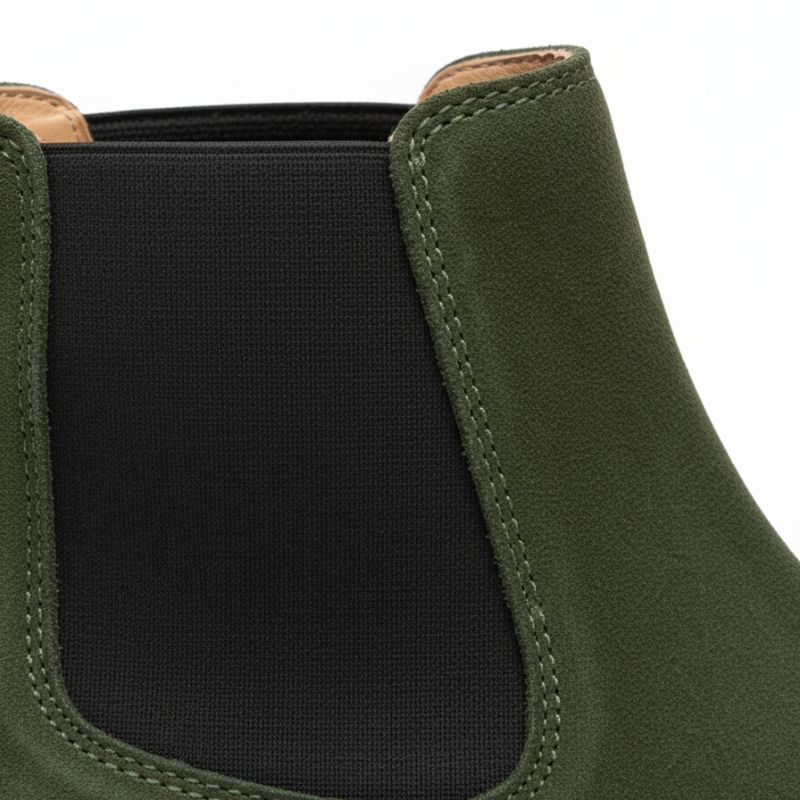 Premium Green Suede Boots by JonasParamount – Handmade Leather Sole