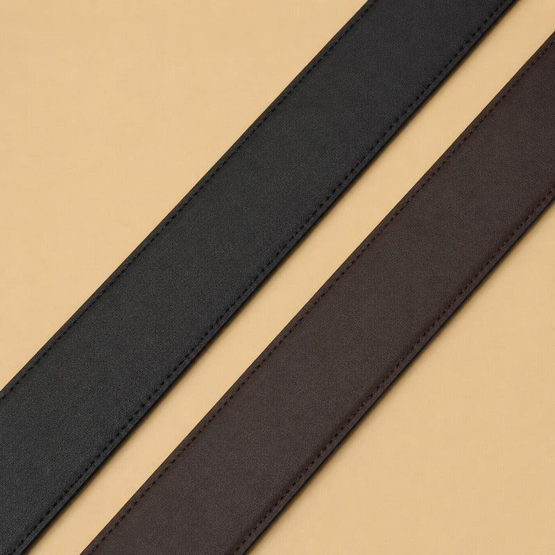 Dual Tone Gold Luxe Leather Belt for Men