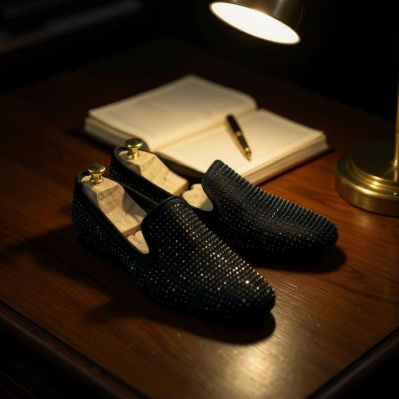 JonasParamount Premium Collection Studded Mirror Work Loafers