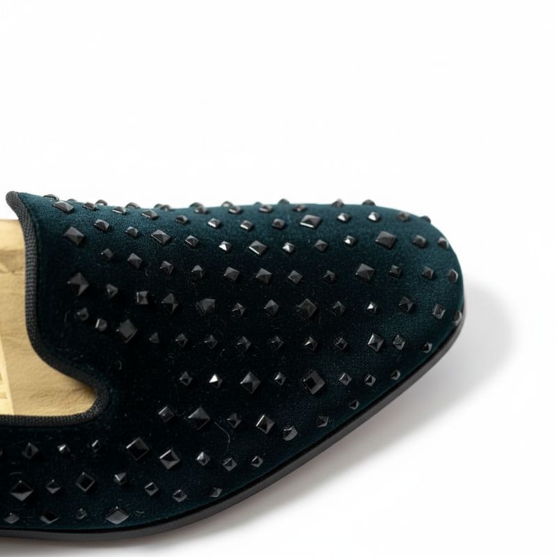 Handmade Velvet Slippers with Premium Studded Design – JonasParamount