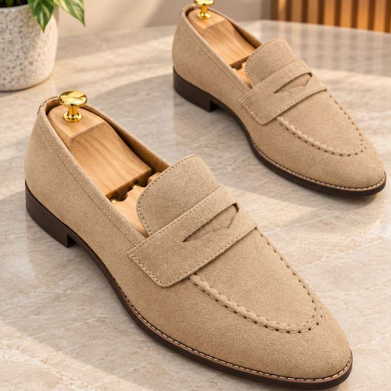 Premium Imported Suede Moccasins for Men | Slip-On Formal Loafers