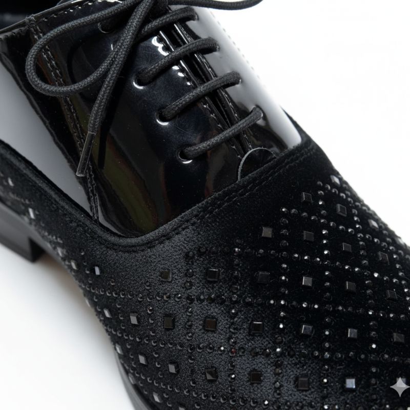 Premium Studded Mirror Work Shoes by JonasParamount