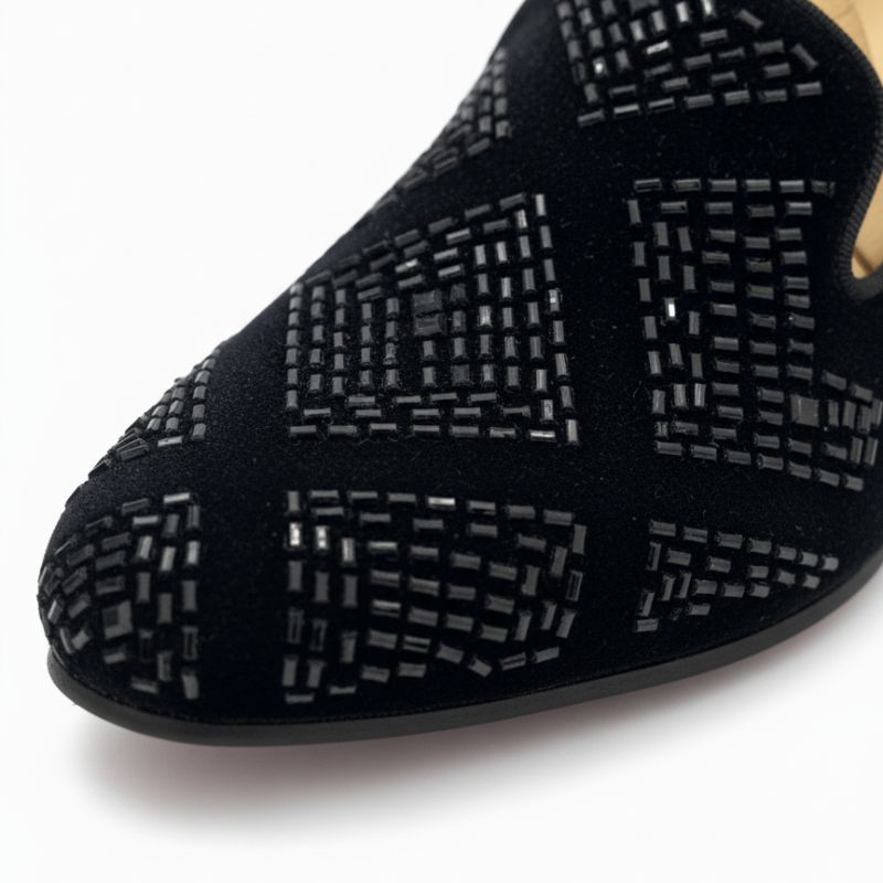 JonasParamount Premium Studded Black Loafers with Durable TPR Sole