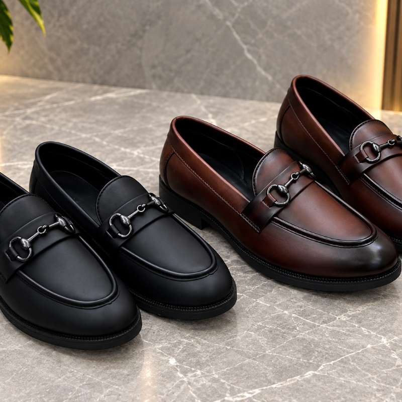 Men's Premium Bit Moccasins | Stylish Slip-On Loafers with Metal Detail